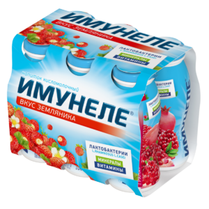 Кисломолочный напиток 1.2% «Имунеле» земляника, 100 г