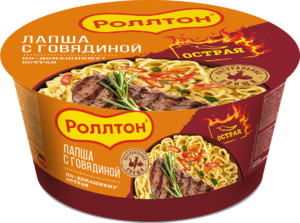 Лапша «Роллтон» с говядиной по-домашнему острая, 90 г