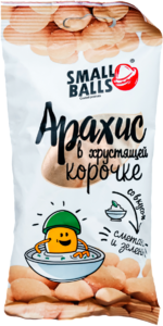 Арахис «Small Balls» в хрустящей корочке со вкусом сметаны и зелени, 60 г