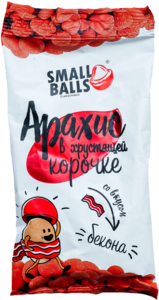 Арахис «Small Balls» в хрустящей корочке со вкусом бекона, 60 г