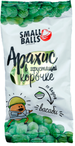 Арахис «Small Balls» в хрустящей корочке со вкусом васаби, 60 г