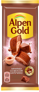 Шоколад молочный «Alpen Gold» с начинкой со вкусом капучино, 80 г Шоколад молочный «Alpen Gold» с начинкой со вкусом капучино, 80 г