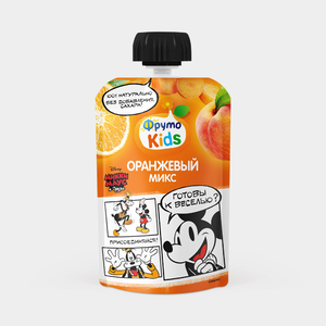 Пюре «ФрутоKids» «Оранжевый микс» яблоко, персик, апельсин, морковь, 90 г