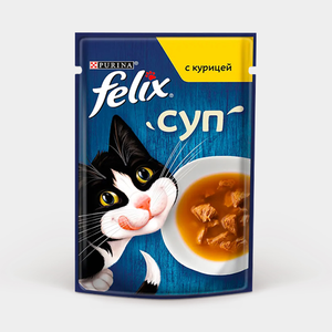 Корм для кошек «Felix» суп с курицей, 48 г