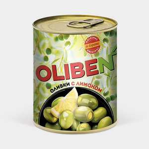 Оливки «OLIBEN» крупные с лимоном, 270 г