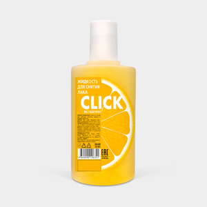 Жидкость для снятия лака «Click» без ацетона «Лимон», 100 мл