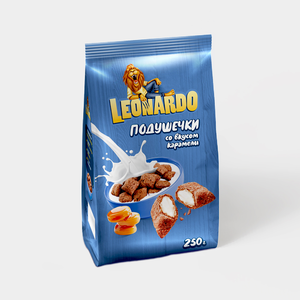 Готовый завтрак «Leonardo» Подушечки со вкусом карамели, 250 г