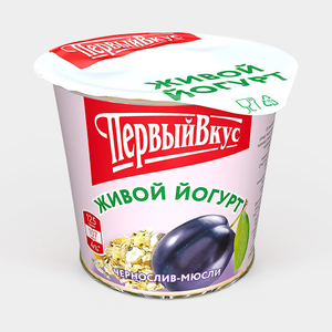 Йогурт 2.5% «Первый вкус» Мюсли – чернослив, 125 г