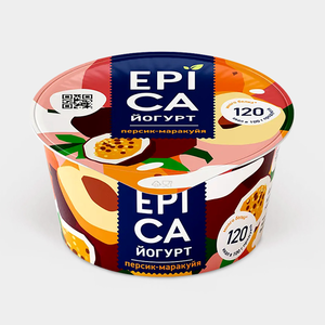 Йогурт 5% «Epica» Персик-маракуйя, 130 г
