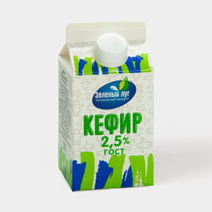 Кефир 2.5% «Зеленый луг», 450 г