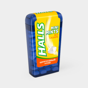 Освежающие конфеты «Halls» Mini Mints Цитрусовый пунш, 12,5 г