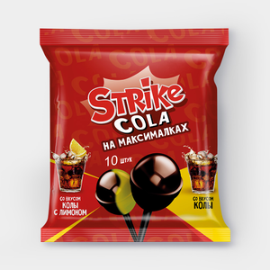 Карамель на палочке «Strike» «Cola на максималках», 113 г