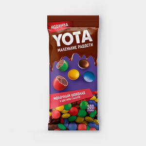Драже «Yota» молочный шоколад в цветной глазури
