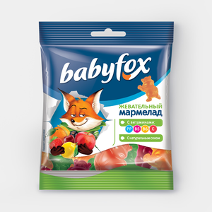 Жевательный мармелад «Babyfox» с соком ягод и фруктов, 70 г