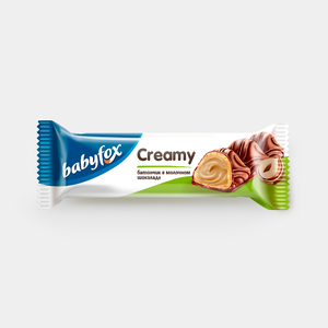 Батончик вафельный «Babyfox» Creamy в молочном шоколаде, 23 г