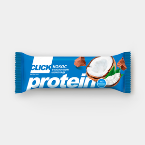 Фруктовый батончик «Click» с протеином, Кокос в молочном шоколаде, 40 г