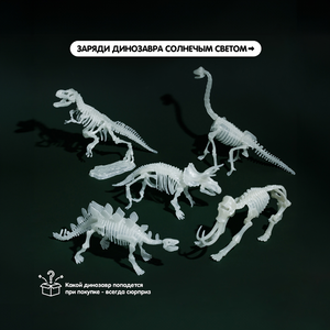 Светящийся 3D конструктор «Скелет динозавра»