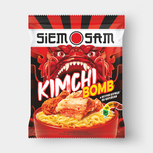 Лапша «SiemSam» Kimchi и острая курица по-корейски, 90 г