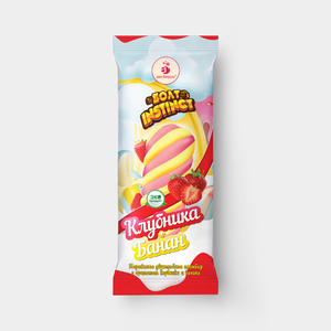 Мороженое «Филевское» Instinct Болт с клубникой и бананом, 55 г