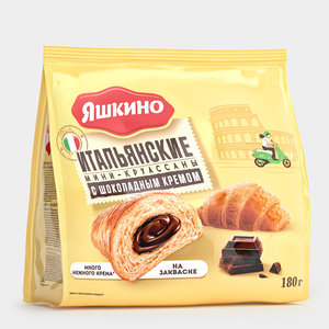 Мини-круассаны «Яшкино» с шоколадным кремом, 180 г