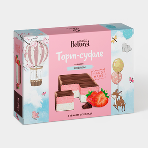 Торт-суфле «Belucci» со вкусом клубники, 400 г