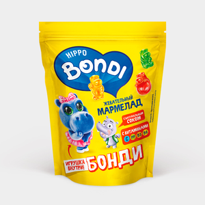 Мармелад жевательный «Hippo Bondi & Friends» с игрушкой «Бонди», 100 г