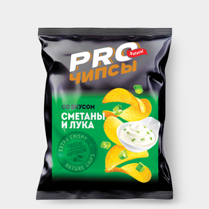 Чипсы «PRO-Чипсы» натуральные картофельные со вкусом сметаны и лука, 150 г