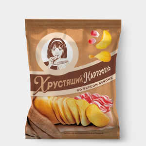 Чипсы «Хрустящий картофель» со вкусом бекона, 40 г