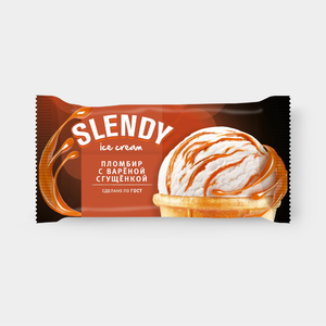 Пломбир «Slendy» с вареным сгущенным молоком, 80 г