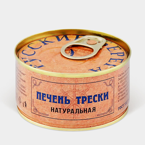 Печень трески «Русские Берега» Натуральная, 120 г