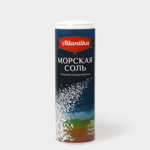 Соль морская «Atlantika» мелкая йодированная, 250 г