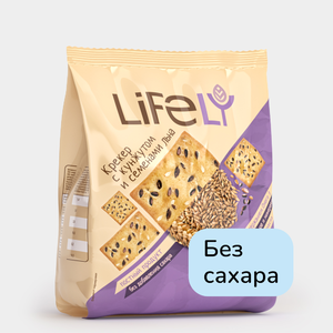 Крекер «LiFELY» с кунжутом и семенами льна, 180 г