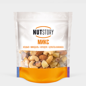 Микс ореховый «Nut Story» Кешью, миндаль, фундук, цукаты ананаса, 150 г