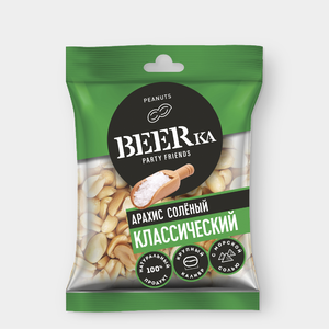 Арахис «Beerka» жареный, солёный, 30 г