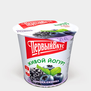 Йогурт 2.5% «Первый вкус» Черника – ежевика, 125 г