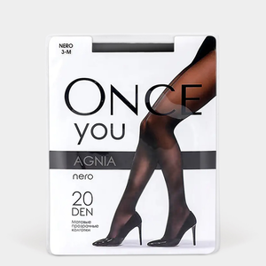 Колготки женские «Once You» Agnia 20 ден, nero, размер 3