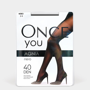 Колготки женские «Once You» Agnia 40 den, nero, размер 2