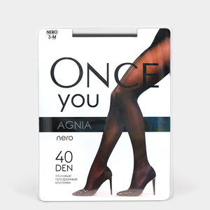 Колготки женские «Once You» Agnia 40 den, nero, размер 3