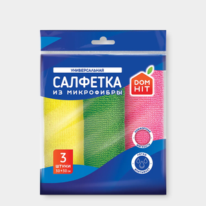 Салфетка «DOMHIT» из микрофибры, 3шт