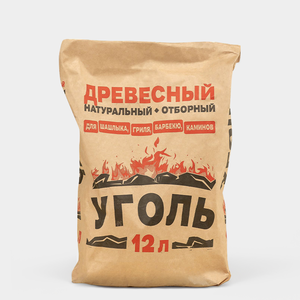 Уголь древесный, 12 литров