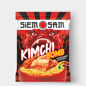 Лапша «SiemSam» Kimchi и острая курица по-корейски, 90 г