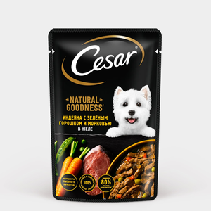 Корм для собак «Cesar. Natural Goodness» с индейкой, горошком и морковью в желе, 80 г