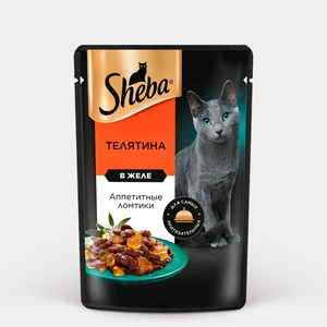Влажный корм для кошек «Sheba» Телятина, ломтики в желе, 75 г Влажный корм для кошек «Sheba» Телятина, ломтики в желе, 75 г