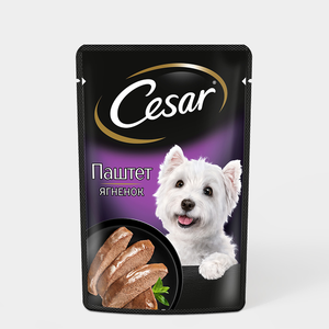 Влажный корм для собак «Cesar» Паштет с ягнёнком, 80 г