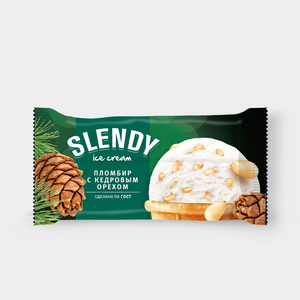 Пломбир «Slendy» с кедровым орехом, 80 г