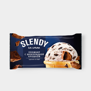 Пломбир «Slendy» с шоколадной крошкой, 80 г