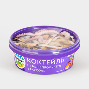 Коктейль из морепродуктов «Меридиан» из морепродуктов в рассоле, 270 г