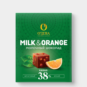 Шоколад молочный «O'Zera» Milk & Orange, 90 г