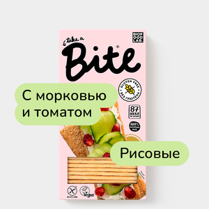 Хлебцы хрустящие «Take a Bite» рисовые с морковью и томатом, 150 г