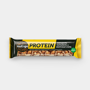 Миндальный батончик «Nut&Go» Protein, с карамелью и морской солью, 40 г